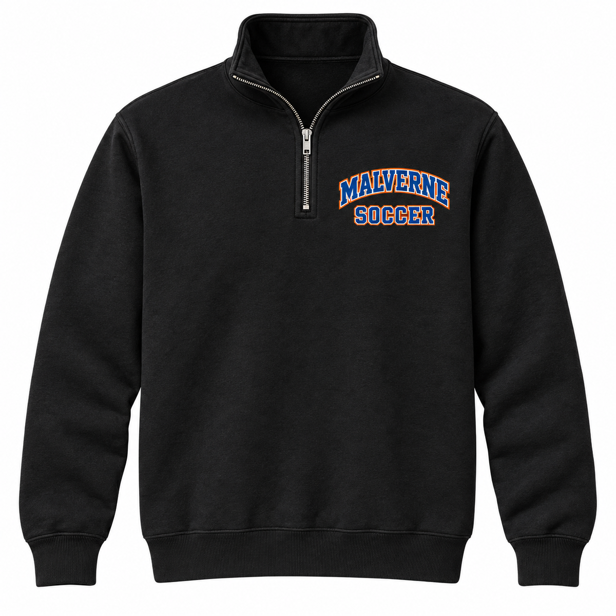 Malverne Soccer Quarter Zip Pullover in Black