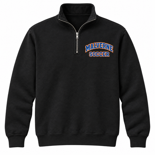 Malverne Soccer Quarter Zip Pullover in Black