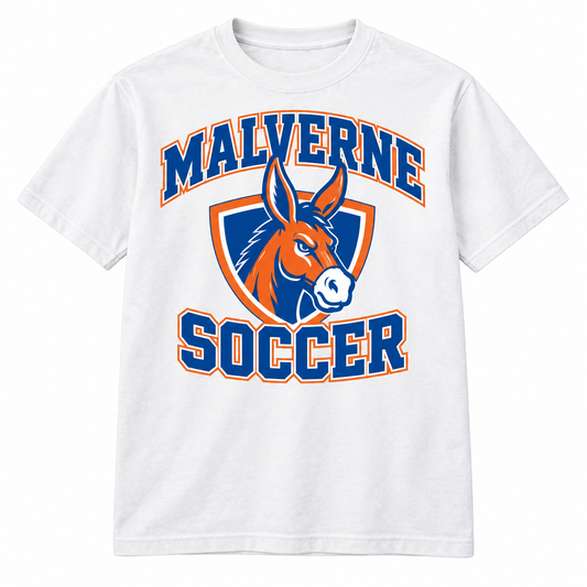 Malverne Soccer Varsity Tee in White