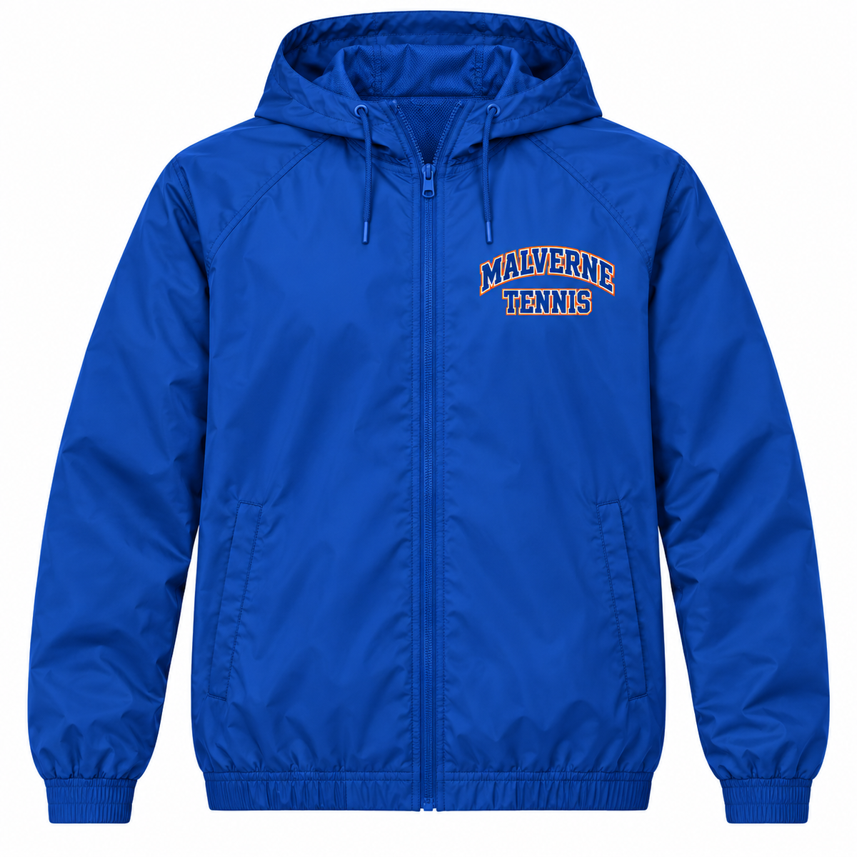 Malverne Tennis Full Zip Windbreaker in Royal Blue