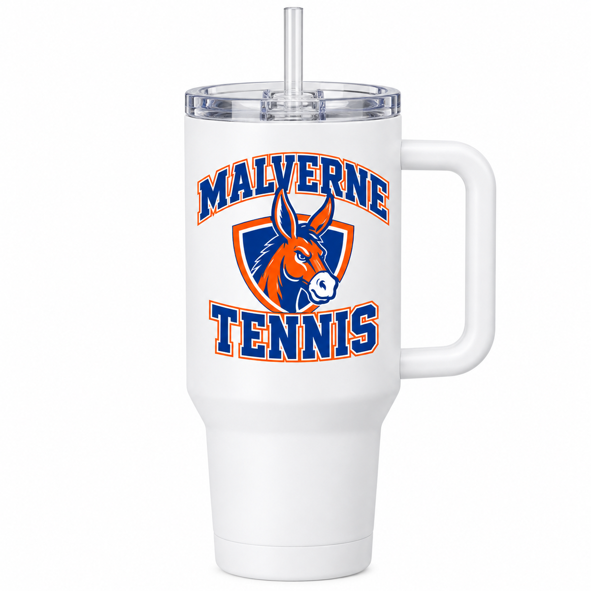 Malverne Tennis Handled Tumbler in White