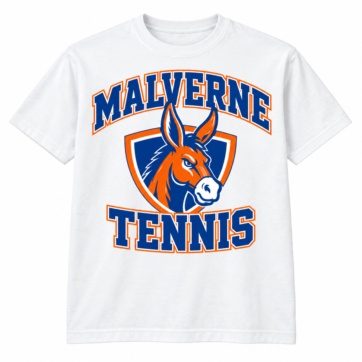 Malverne Tennis Varsity Tee in White