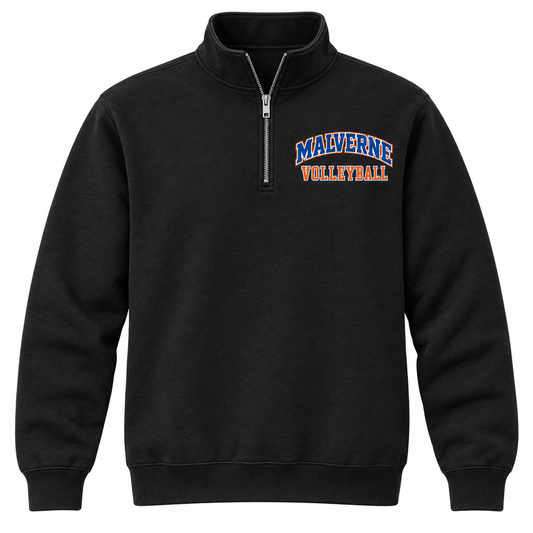 Malverne Volleyball Quarter Zip Pullover in Black