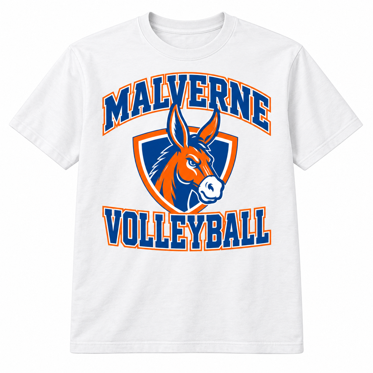 Malverne Volleyball Varsity Tee in White