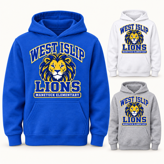 Manetuck Boys Varsity Pride Youth Hoodie — Royal, White, Sport Grey
