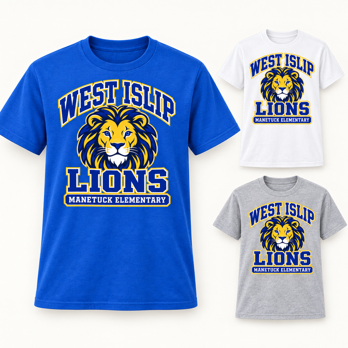 Manetuck Boys Varsity Pride Youth T-Shirt — Royal, White, Sport Grey
