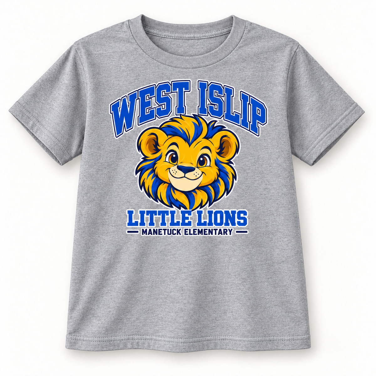 Manetuck Little Lions youth tee in Sport Grey
