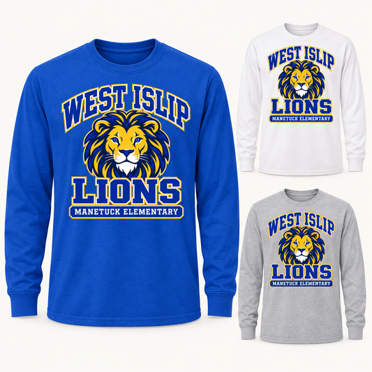 Manetuck Varsity Pride Adult Long Sleeve — Royal, White, Sport Grey