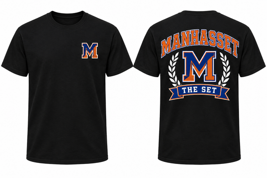 Manhasset The Set black Tee front and back concept