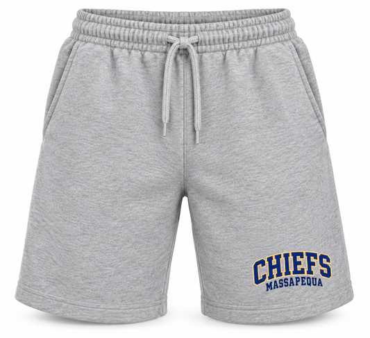 Massapequa Chiefs Wordmark Fleece Shorts — Sport Gray