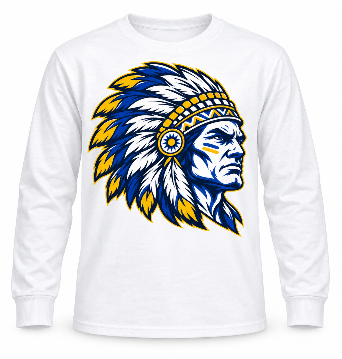 Massapequa Chiefs Youth Intensity Chief Long Sleeve — White