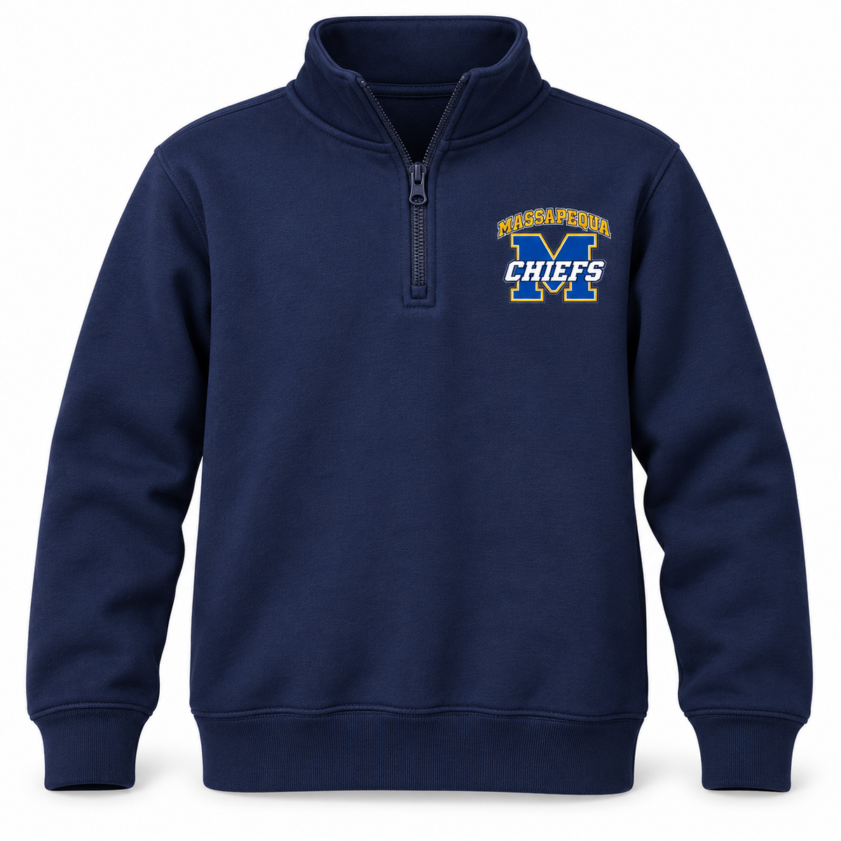 Massapequa Chiefs Youth Varsity M Quarter-Zip — Navy