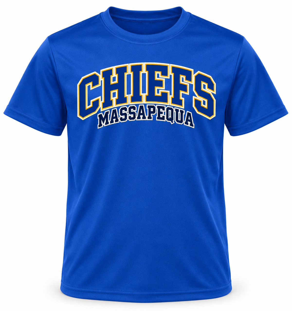 Massapequa Youth Chiefs Performance Tee — Royal Blue
