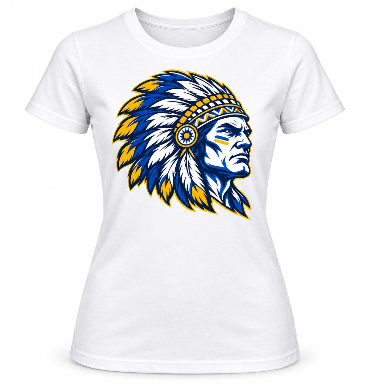 Massapequa Chiefs Women's Intensity Chief Fitted Tee — White