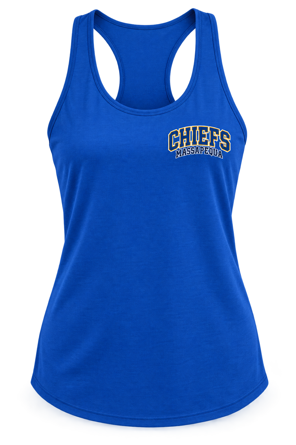 Massapequa Women's Chiefs Racerback Tank — Royal Blue
