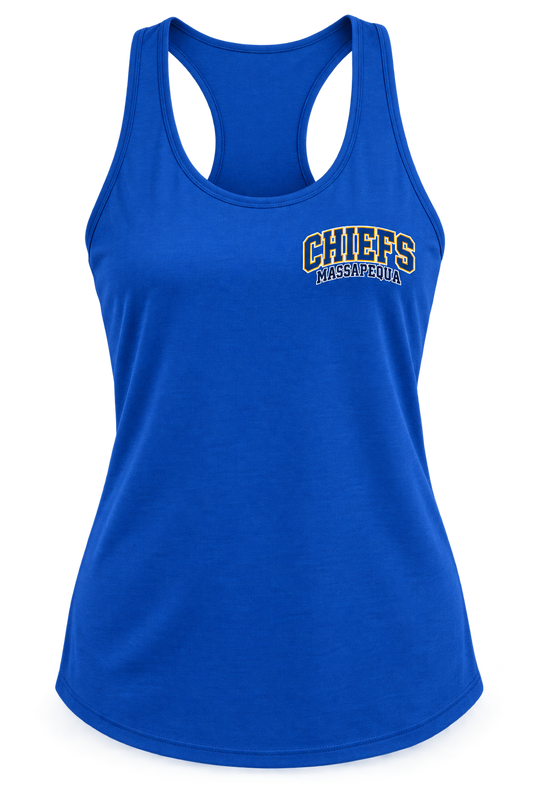Massapequa Women's Chiefs Racerback Tank — Royal Blue