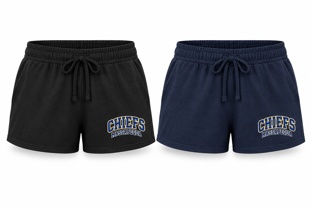 Massapequa Women's Chiefs Lounge Shorts — Black, Navy
