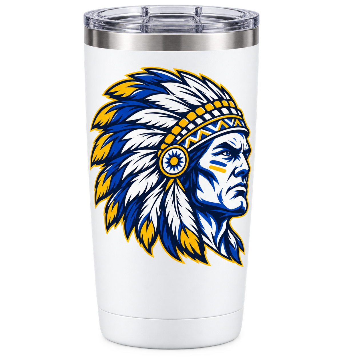 Massapequa Chiefs Intensity Chief 20 oz Tumbler — White
