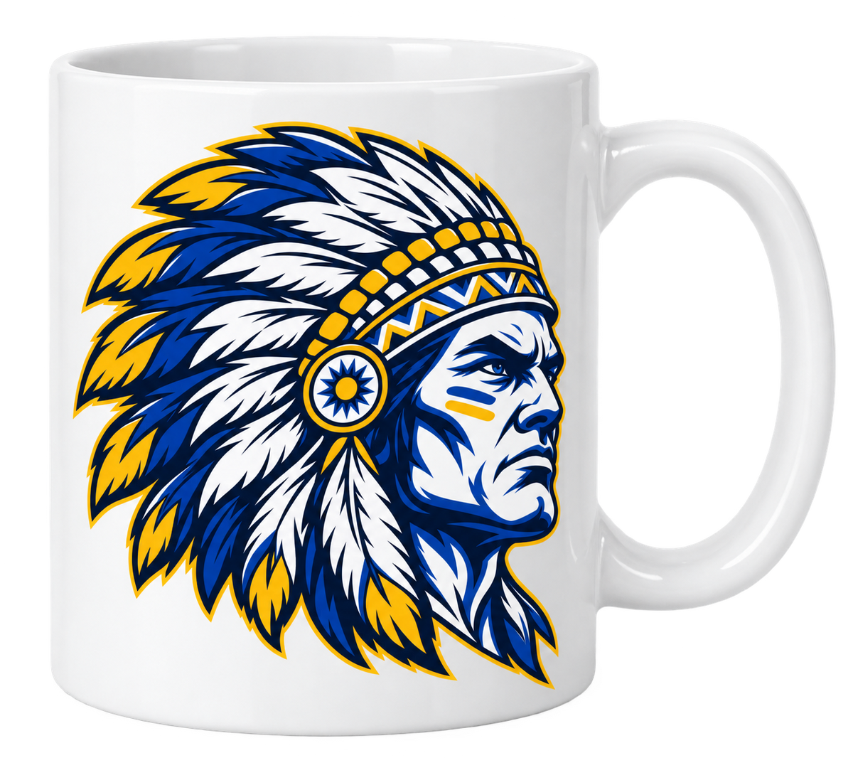 Massapequa Chiefs Intensity Chief 11 oz Mug — White