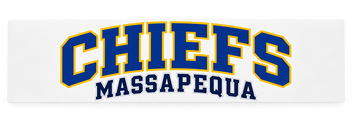 Massapequa Chiefs Bumper Sticker — White