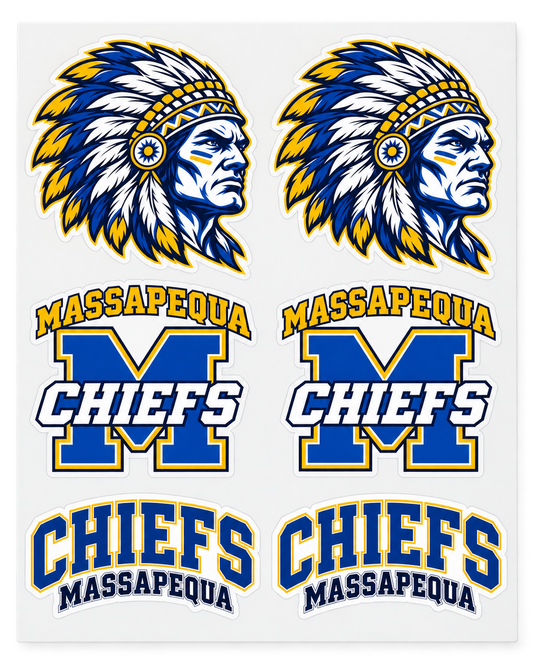 Massapequa Chiefs Sticker Pack — Full Color