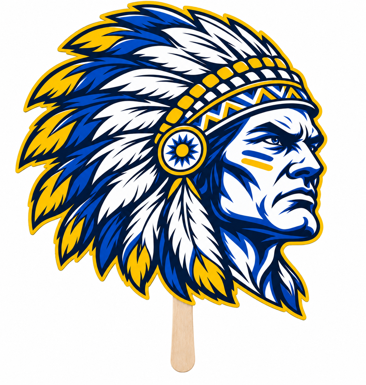 Massapequa Chiefs Intensity Chief Fan Cutout — Full Color