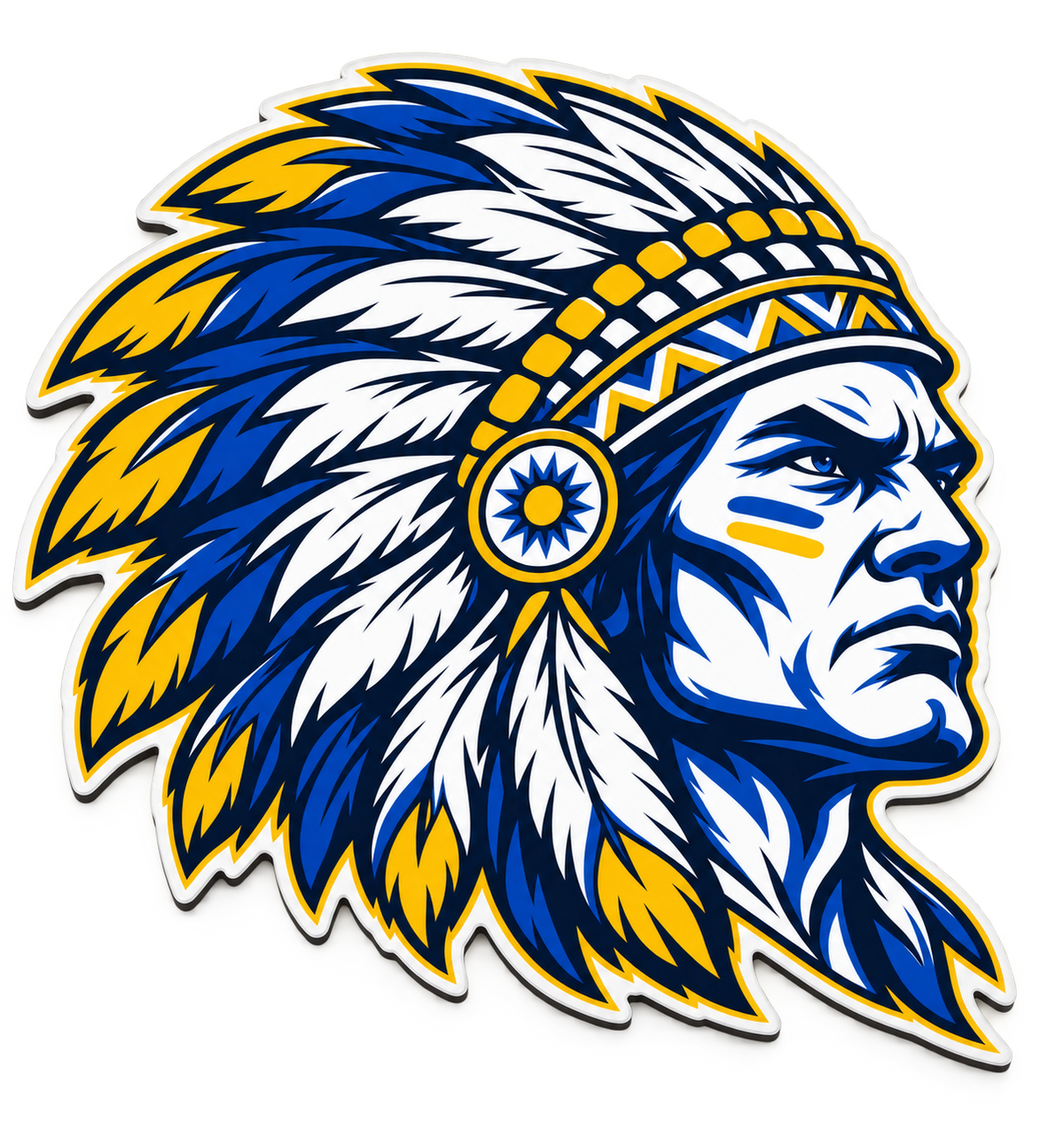 Massapequa Chiefs Intensity Chief Car Magnet — detail view