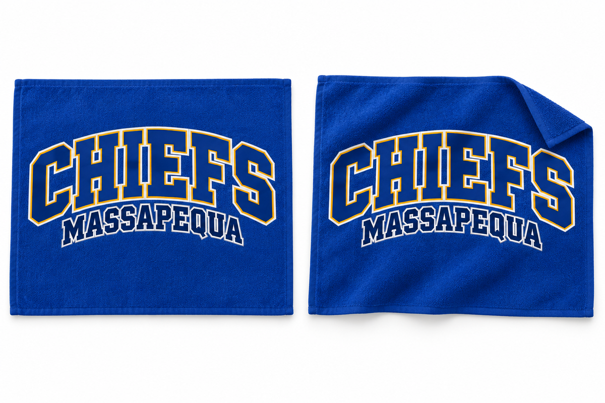 Massapequa Chiefs Rally Towel — Royal Blue