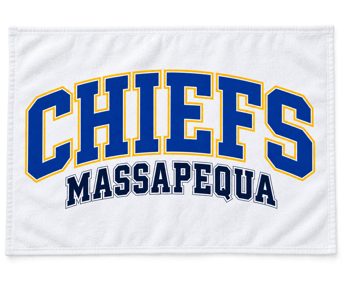 Massapequa Chiefs Rally Towel — White