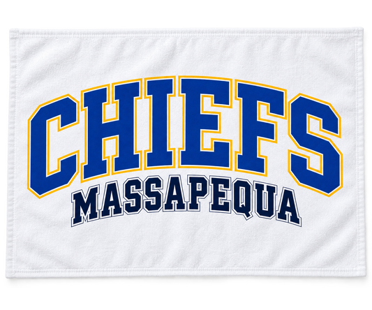 Massapequa Chiefs Rally Towel — White