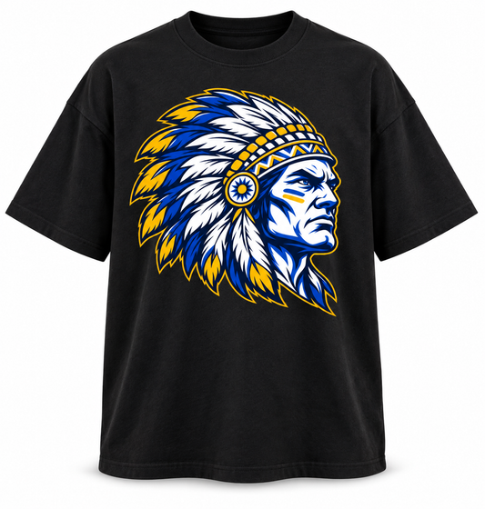 Massapequa Chiefs Intensity Oversized Tee — Black