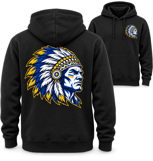 Massapequa Chiefs Intensity Back-Print Hoodie — Black