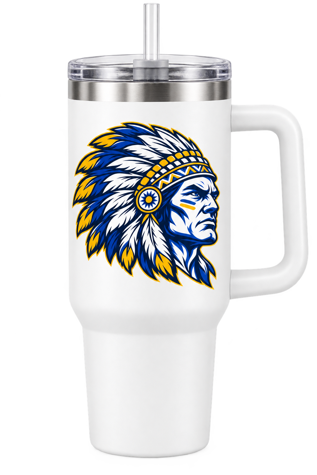 Massapequa Chiefs Intensity 40 oz Handle Tumbler — White