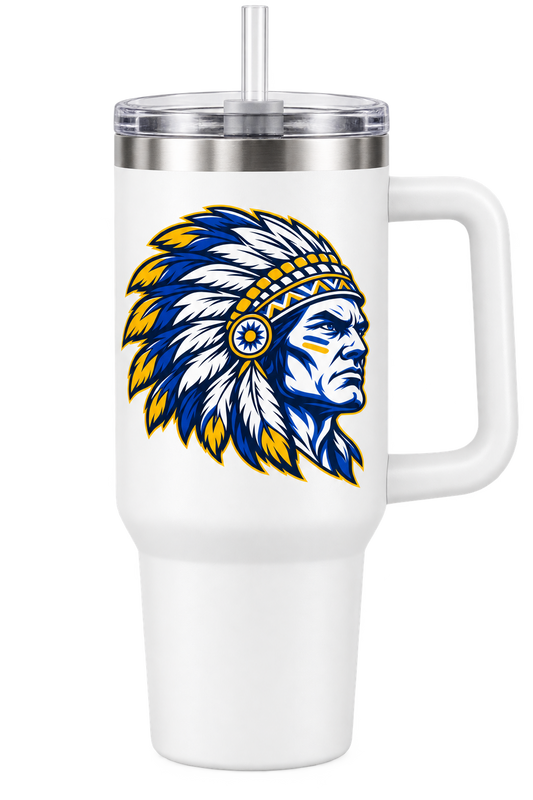 Massapequa Chiefs Intensity 40 oz Handle Tumbler — White