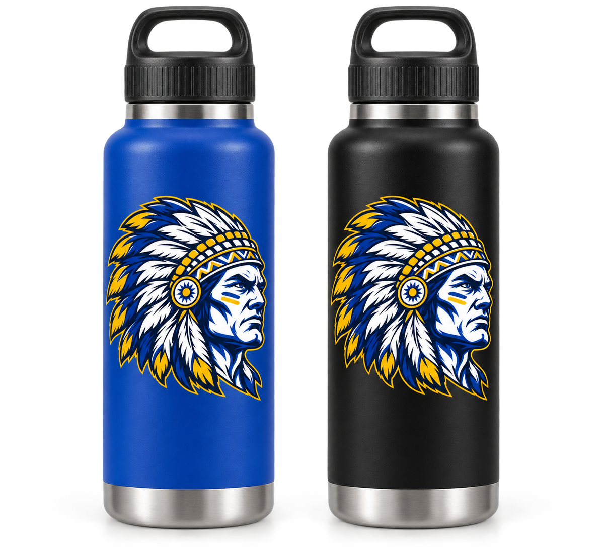 Massapequa Chiefs Intensity 20 oz Sport Bottle — Royal Blue, Black