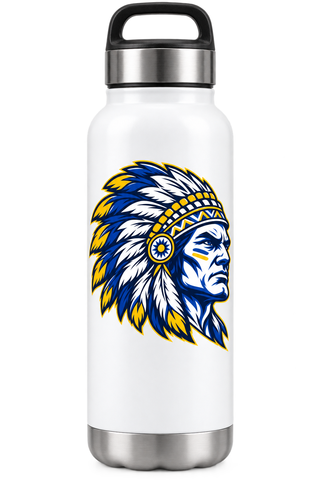 Massapequa Chiefs Intensity 20 oz Sport Bottle — White
