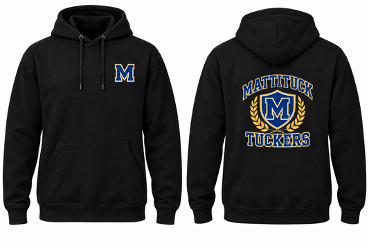 MATTITUCK TUCKERS black hoodie front and back