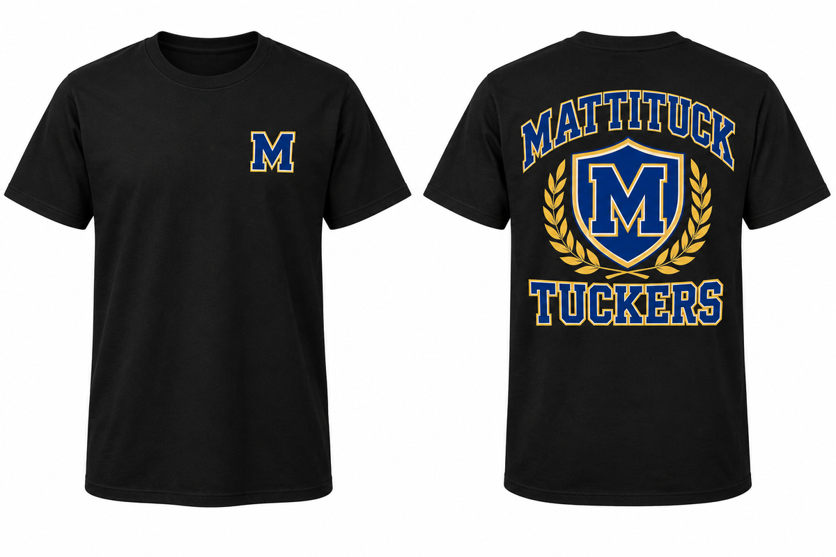 MATTITUCK TUCKERS black tee front and back