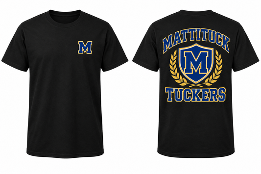 MATTITUCK TUCKERS black tee front and back