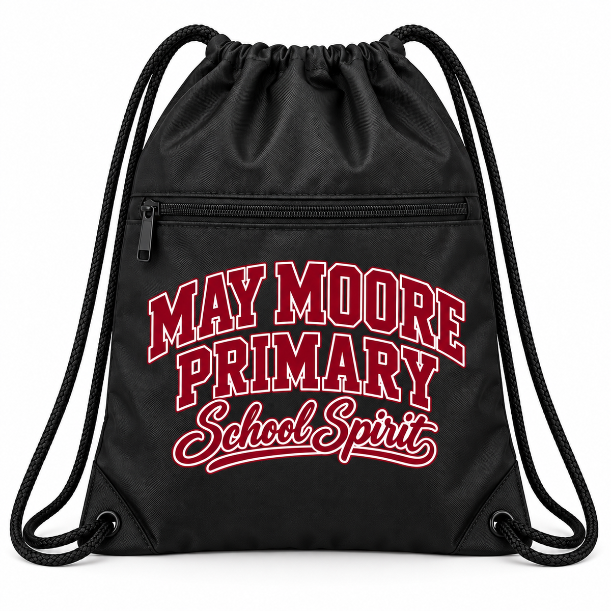May Moore Primary School Spirit Zip-Pocket Cinch Bag