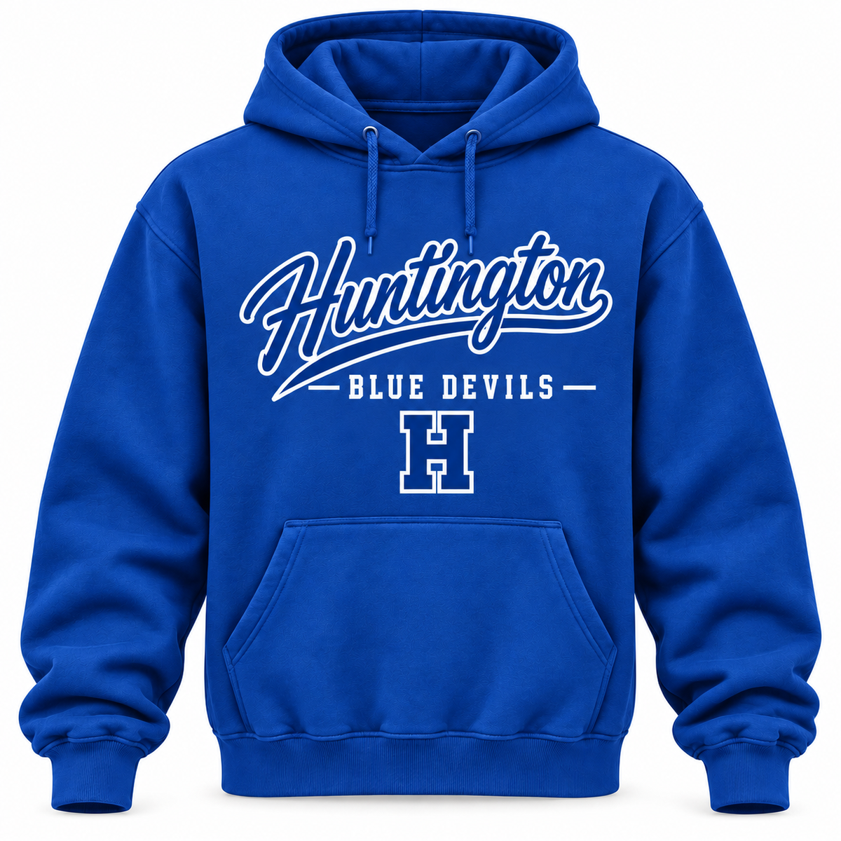 Huntington Blue Devils Men's Heritage Script Hoodie - Royal Blue front