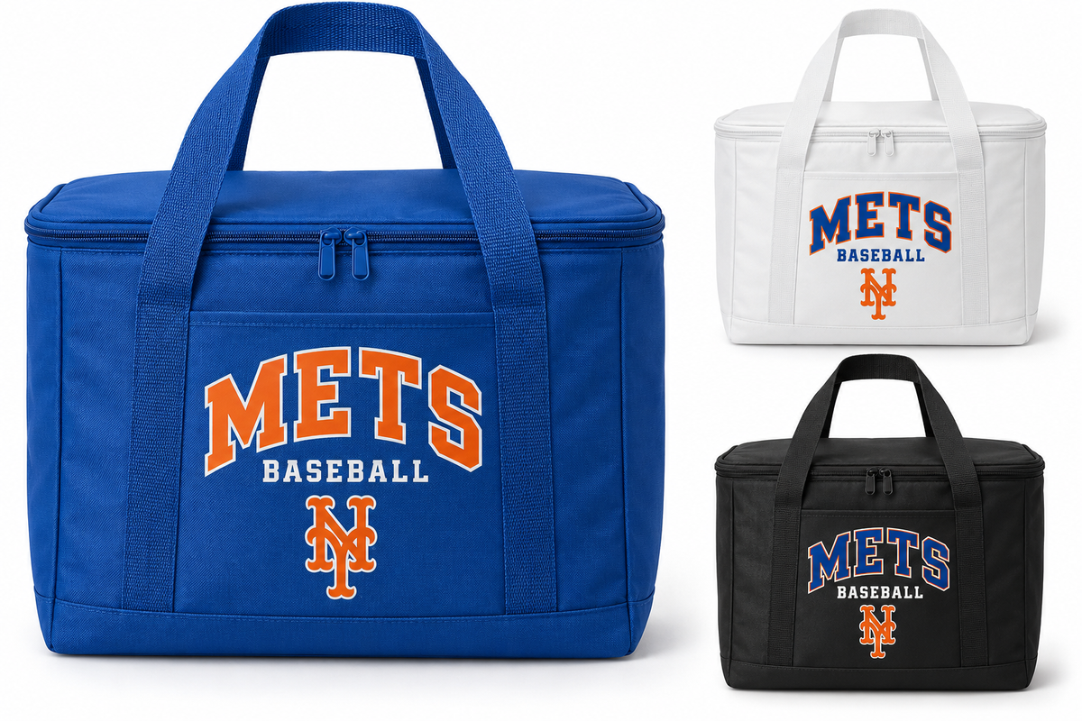 New York Mets Baseball Original Insulated Cooler Tote — Royal Blue, White, Black