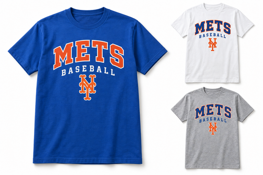New York Mets Baseball Original Unisex T-Shirt — Royal Blue, White, Sport Gray