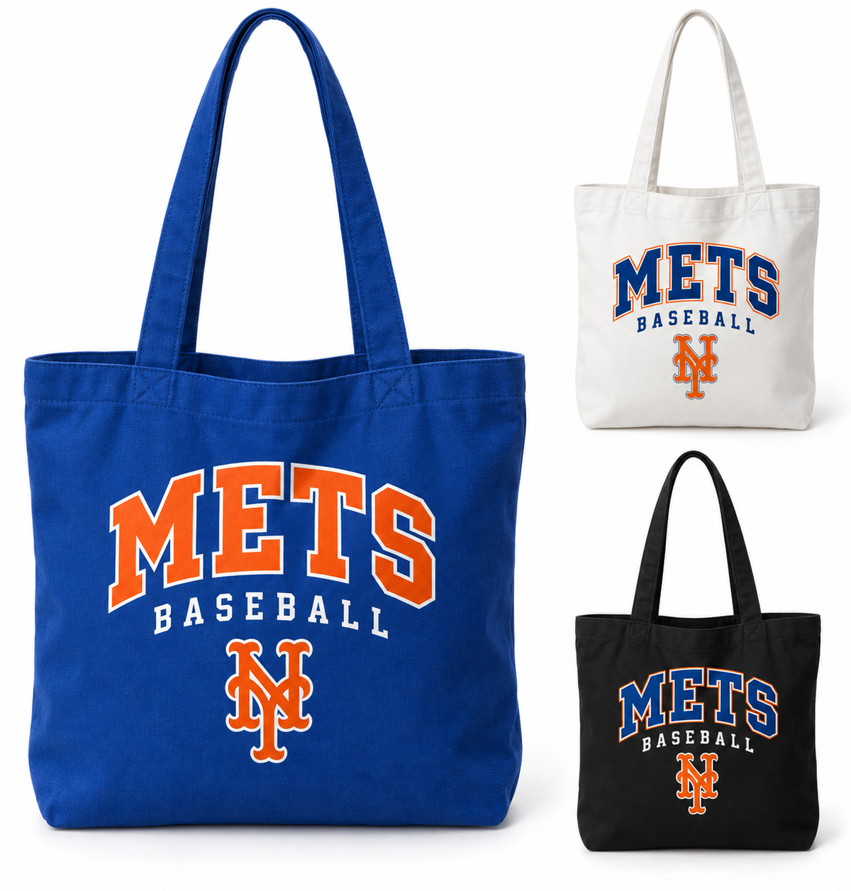 New York Mets Baseball Original Everyday Tote Bag — Royal Blue, White, Black