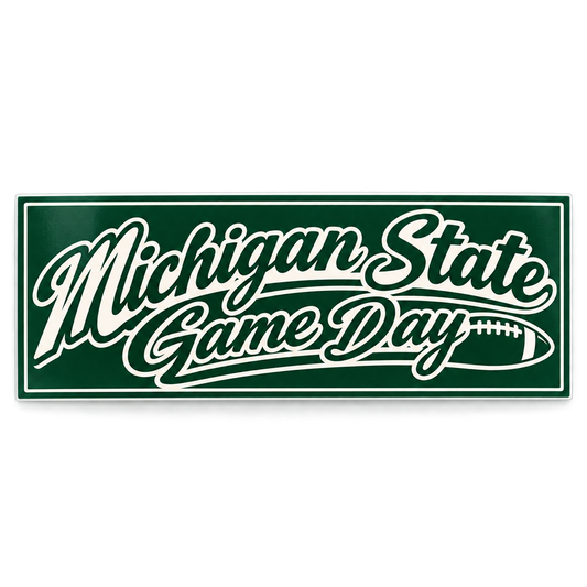 Michigan State Game Day Script Bumper Sticker — product thumbnail