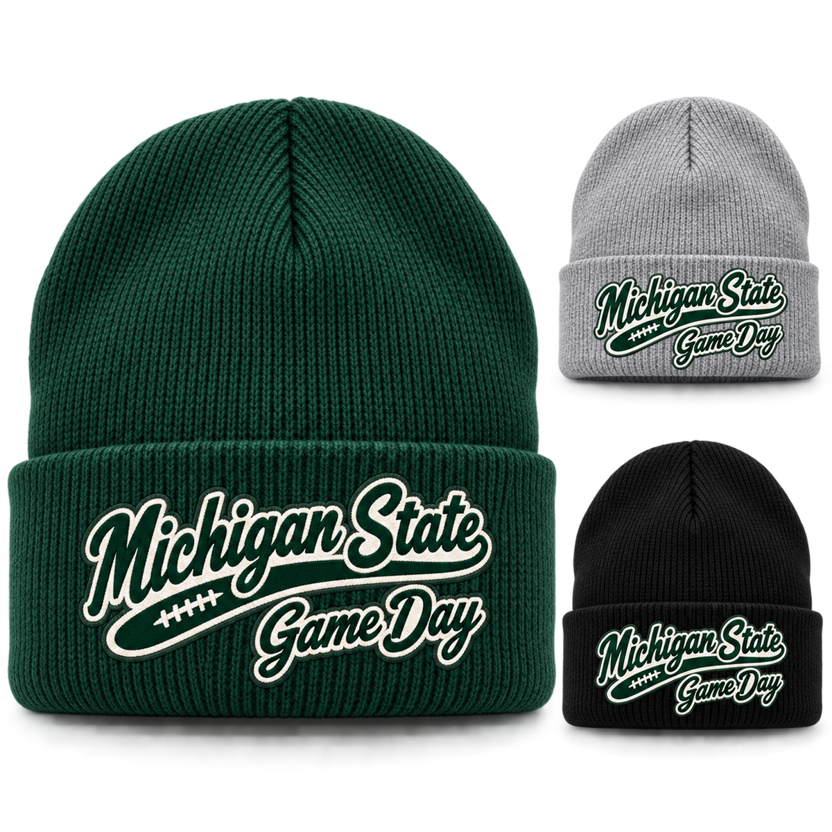 Michigan State Game Day Script Cuffed Beanie — product thumbnail