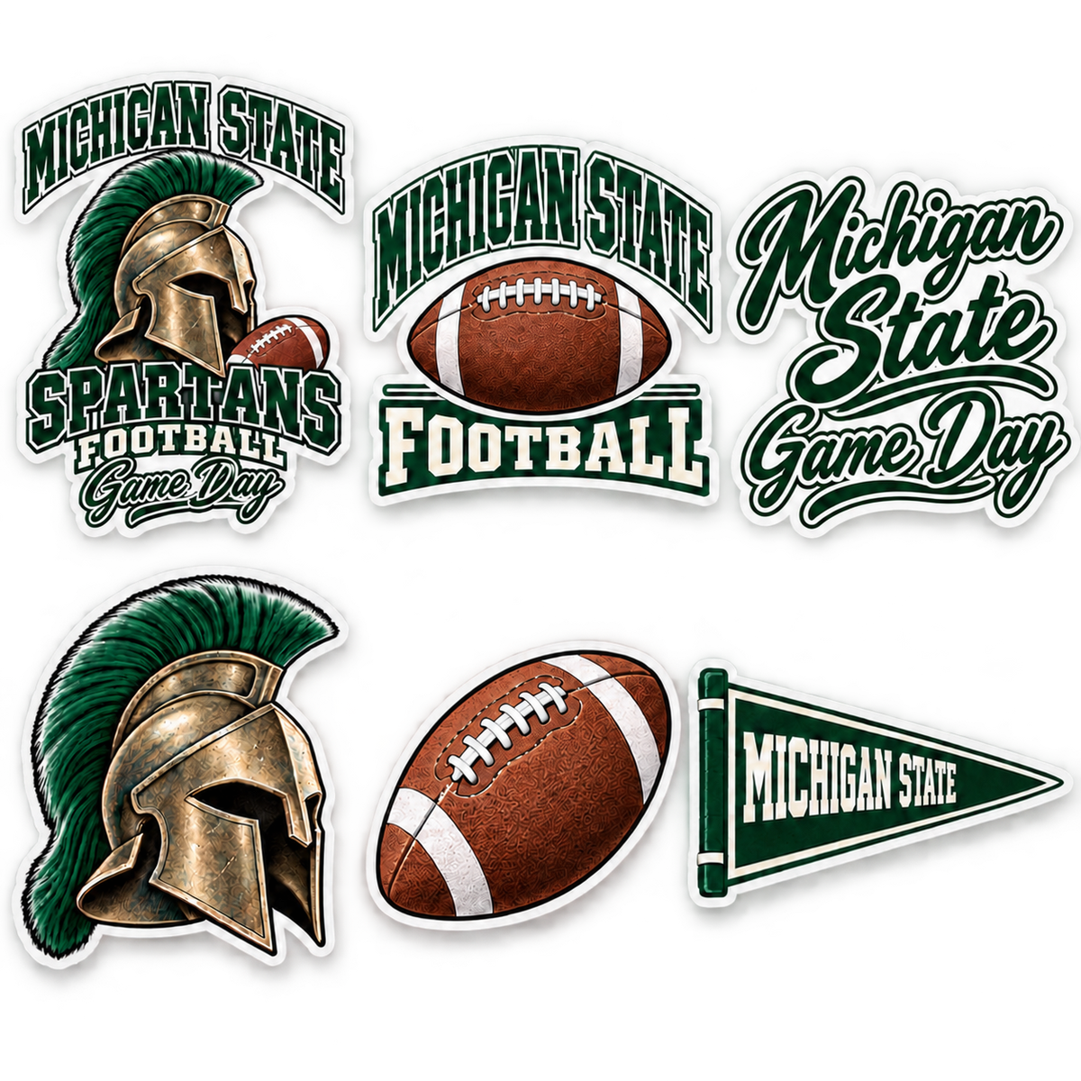 Michigan State Game Day Spirit 6-Piece Sticker Pack — product thumbnail