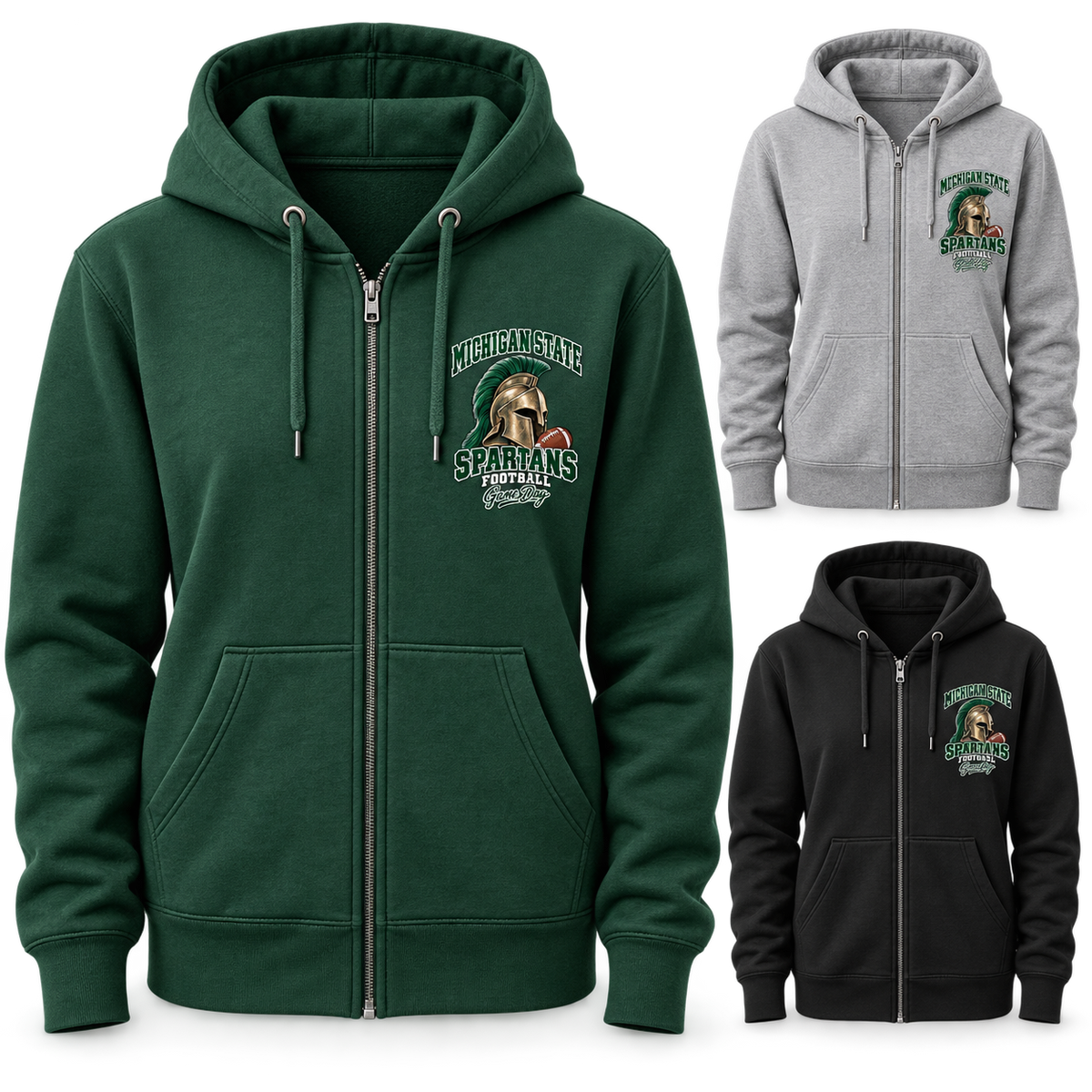 Michigan State Left-Chest Full-Zip Hoodie — product thumbnail