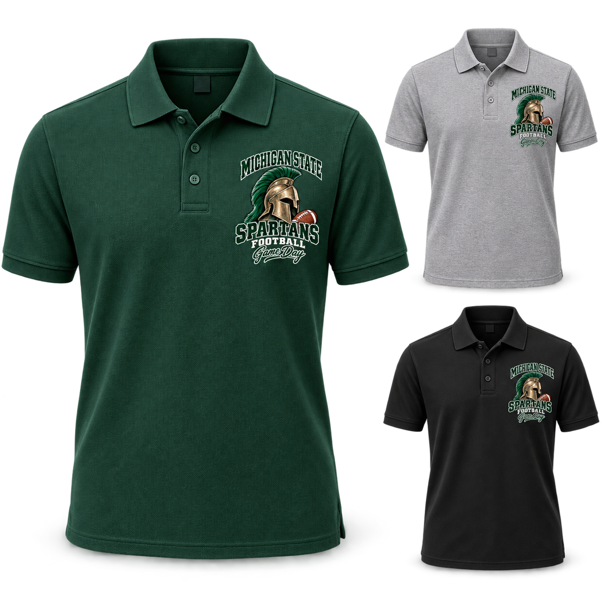 Michigan State Left-Chest Game Day Polo — product thumbnail