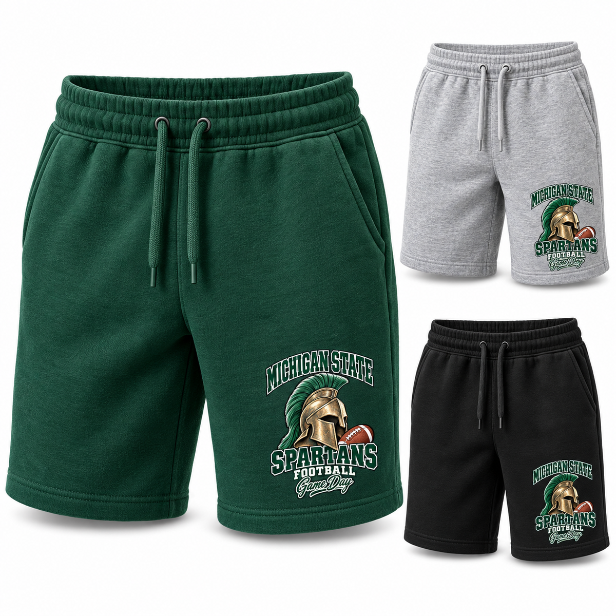 Michigan State Mascot Fleece Shorts — product thumbnail